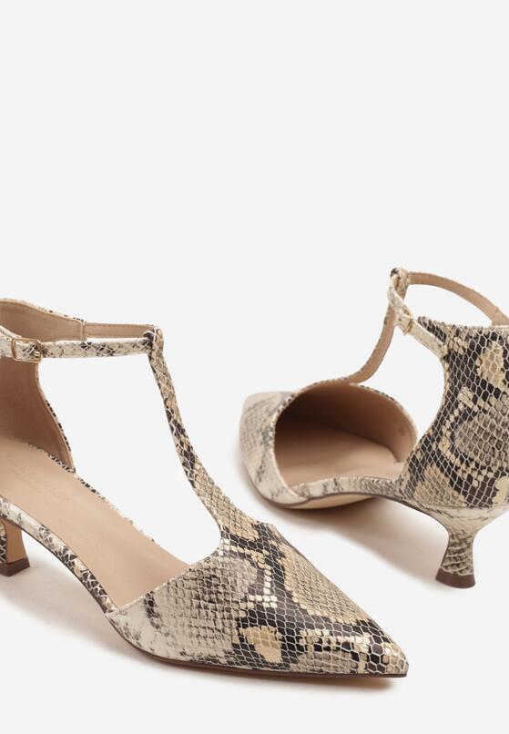 Pantofi cu toc Print piele de șarpe 6