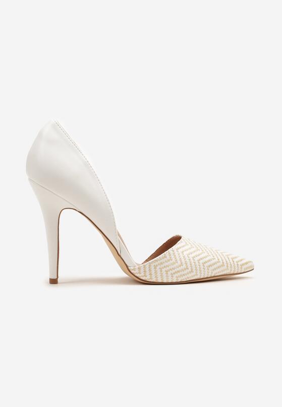 Białe Szpilki z Motywem Zygzaków Elaniwena 4