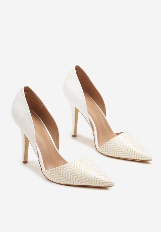 Białe Szpilki z Motywem Zygzaków Elaniwena 5