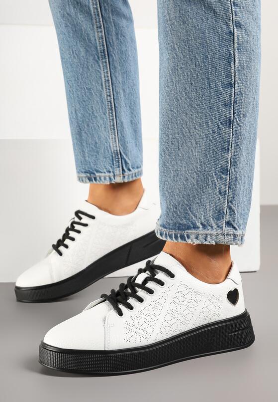 Sneakers Alb cu negru 3