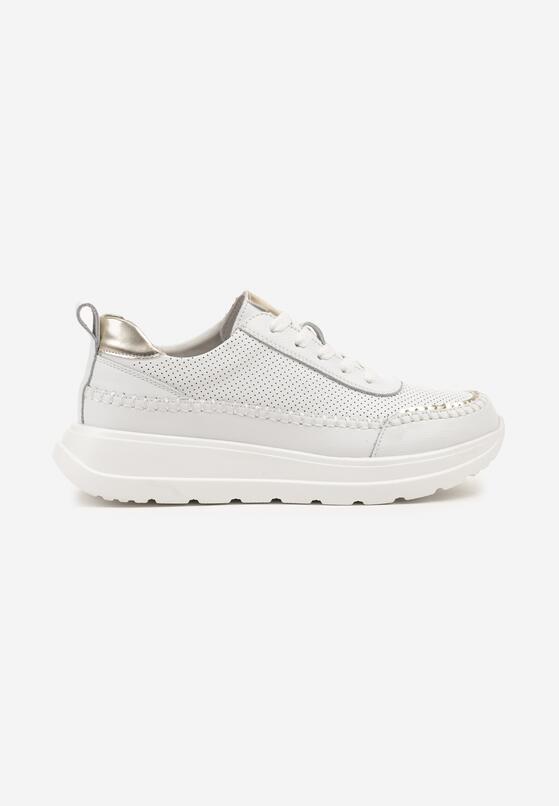 Sneakers Alb cu auriu 4