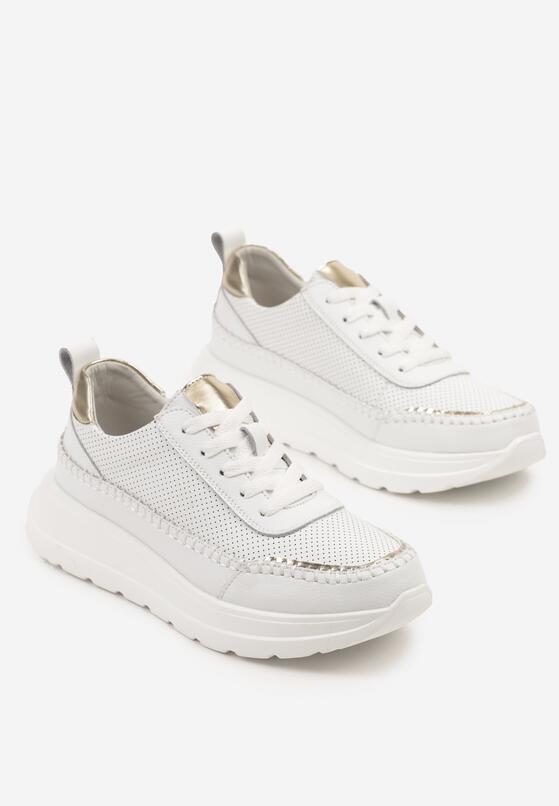 Sneakers Alb cu auriu 5