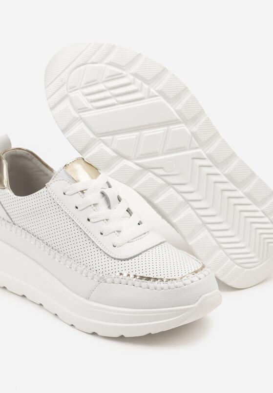 Sneakers Alb cu auriu 6