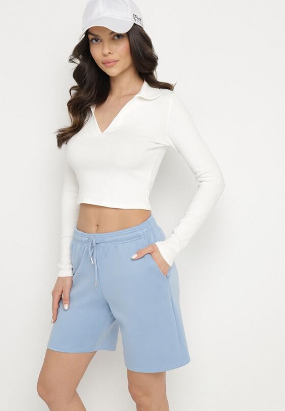 Pantaloni scurți Albastru deschis 4