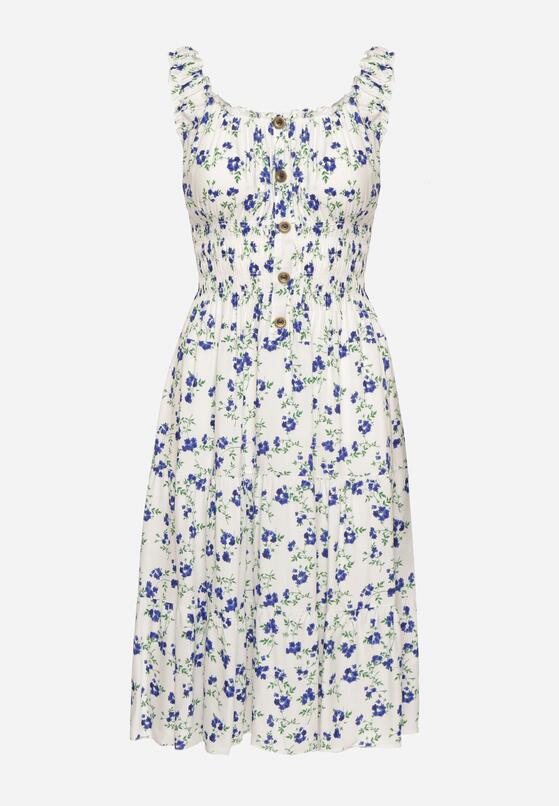 Rochie Albă cu albastru 6
