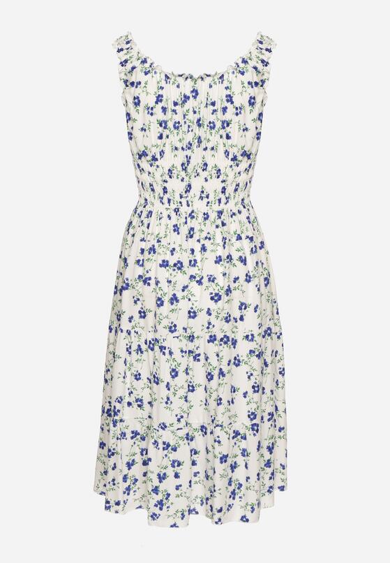 Rochie Albă cu albastru 7