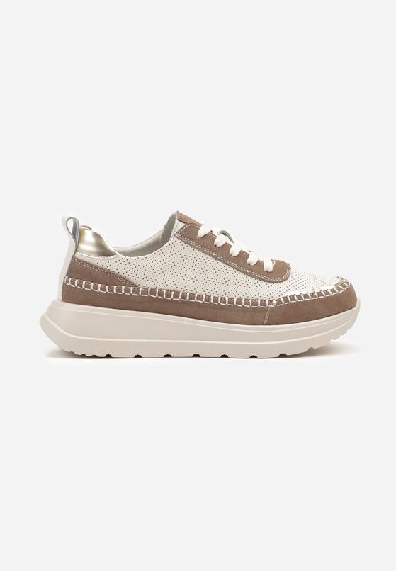 Sneakers Bej cu maro 4