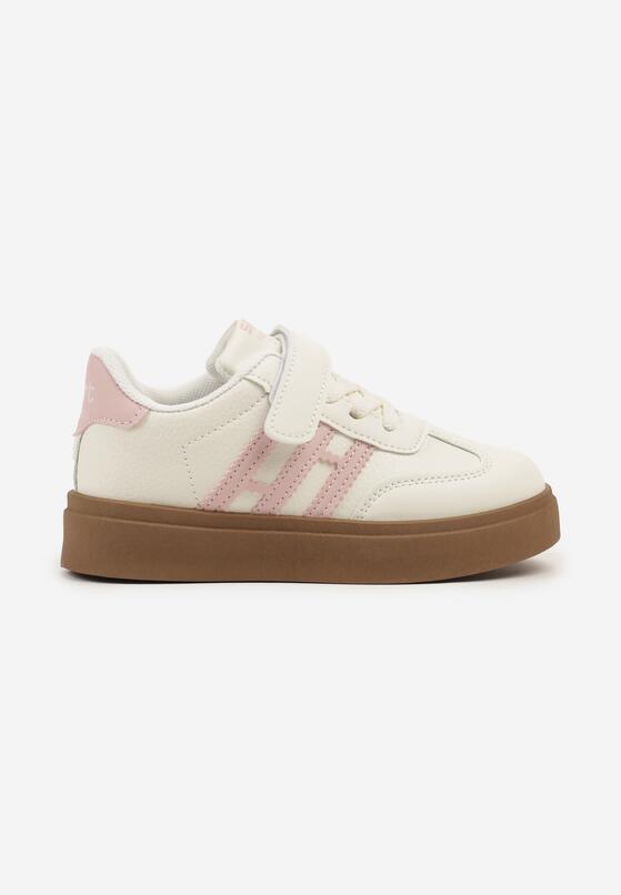 Różowe Buty Sportowe Sneakersy Tenisówki z Geometrycznym Wzorem Uliandra 1
