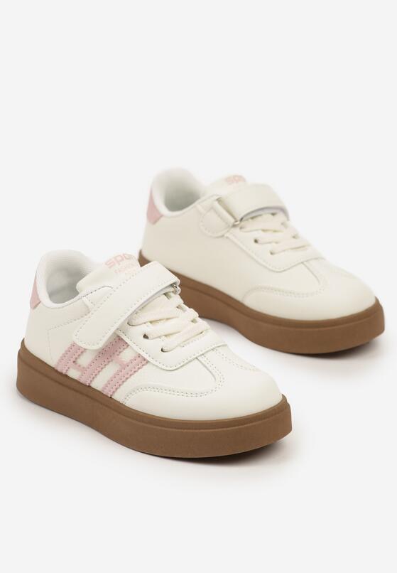 Różowe Buty Sportowe Sneakersy Tenisówki z Geometrycznym Wzorem Uliandra 2