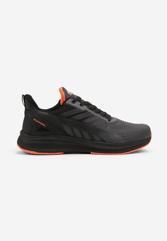 Szaro-Czarne Buty Sportowe Sneakersy z Siateczki Nairioris 1