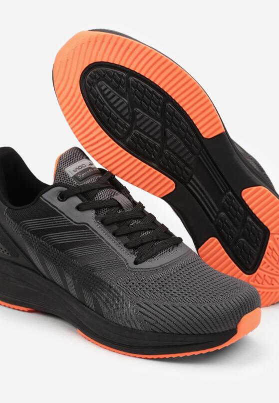 Szaro-Czarne Buty Sportowe Sneakersy z Siateczki Nairioris 3