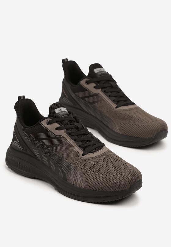 Brązowo-Czarne Buty Sportowe Sneakersy z Siateczki Nairioris 2
