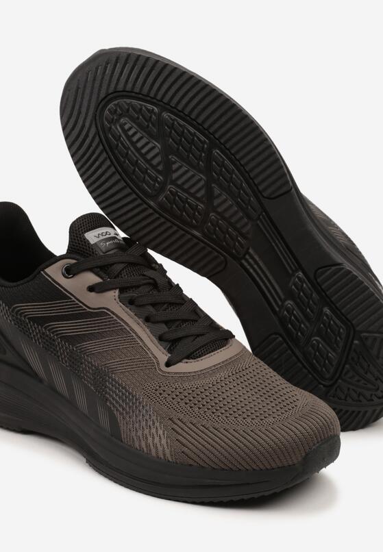 Brązowo-Czarne Buty Sportowe Sneakersy z Siateczki Nairioris 3