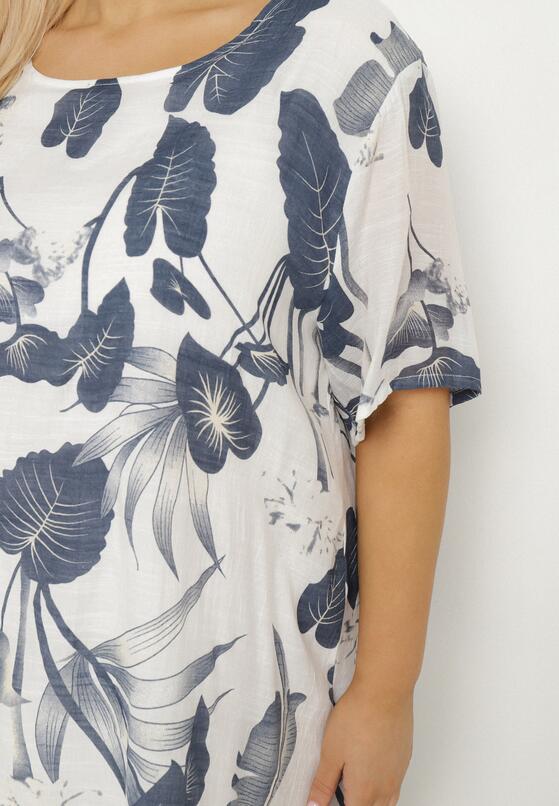 Rochie Bleumarin cu alb 5