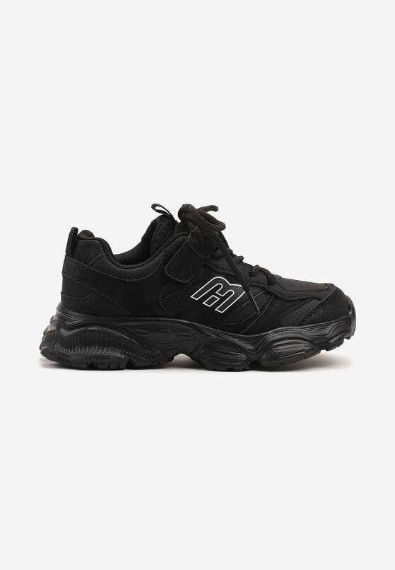 Czarne Buty Sportowe Sneakersy na Tłoczonej Podeszwie Ulimaris 1
