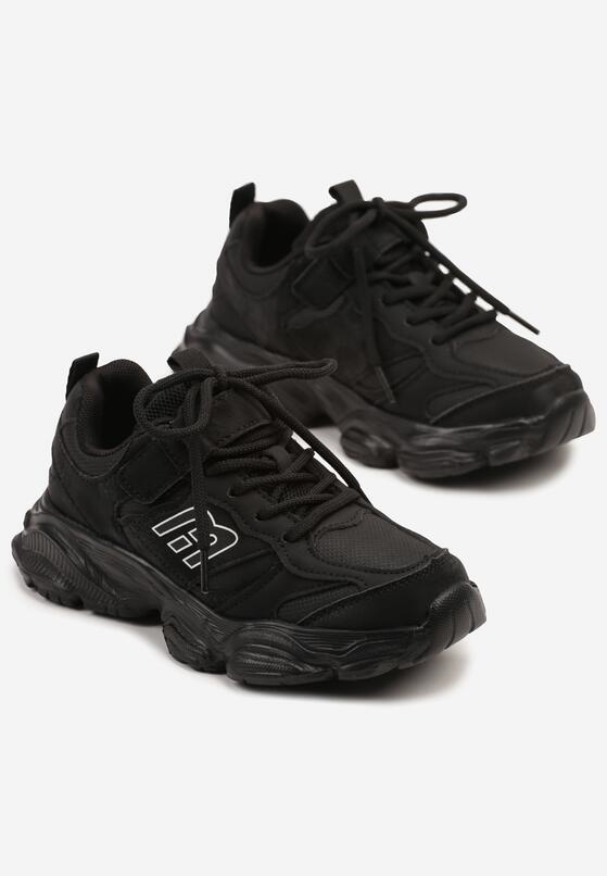 Czarne Buty Sportowe Sneakersy na Tłoczonej Podeszwie Ulimaris 2