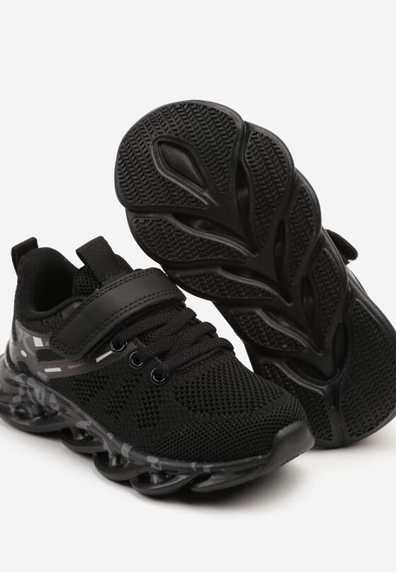 Czarno-Szare Buty Sportowe Sneakersy Clibee Ozdobione Tłoczeniem Nanelle 3