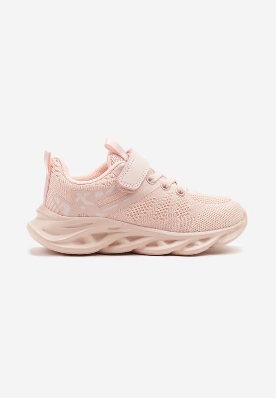 Różowo-Białe Buty Sportowe Sneakersy Clibee Ozdobione Tłoczeniem Nanelle 1