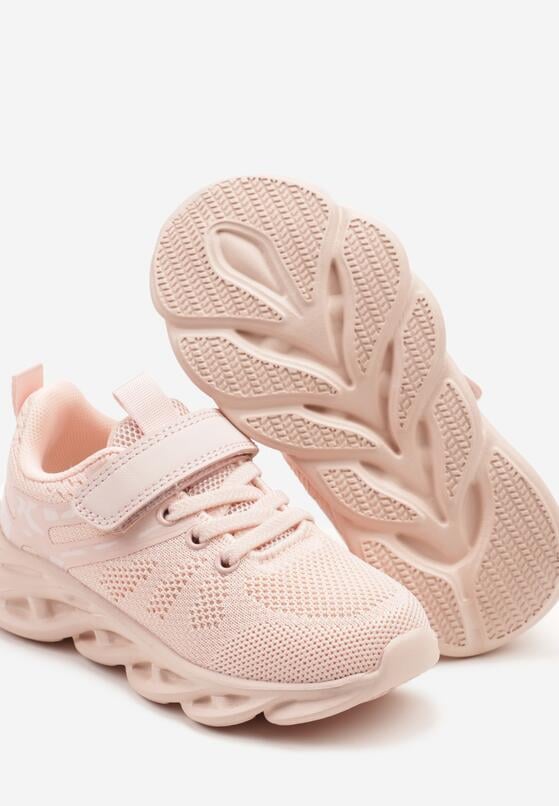 Różowo-Białe Buty Sportowe Sneakersy Clibee Ozdobione Tłoczeniem Nanelle 3