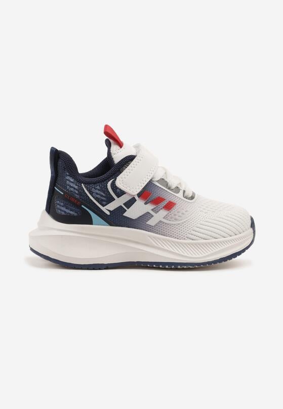Biało-Niebieskie Buty Sportowe Sneakersy z Rzepem na Piankowej Podeszwie Naissina 1