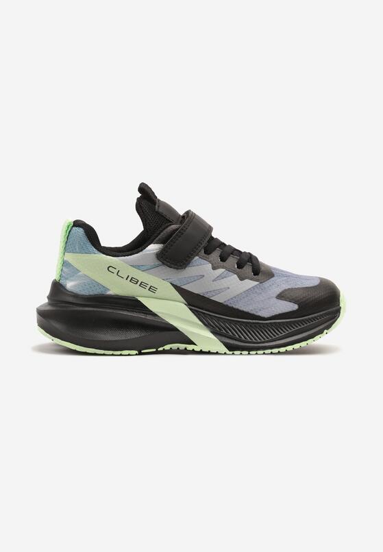 Czarne Buty Sportowe Sneakersy z Geometrycznymi Zdobieniami Ulinaviela 1