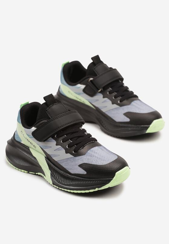 Czarne Buty Sportowe Sneakersy z Geometrycznymi Zdobieniami Ulinaviela 2
