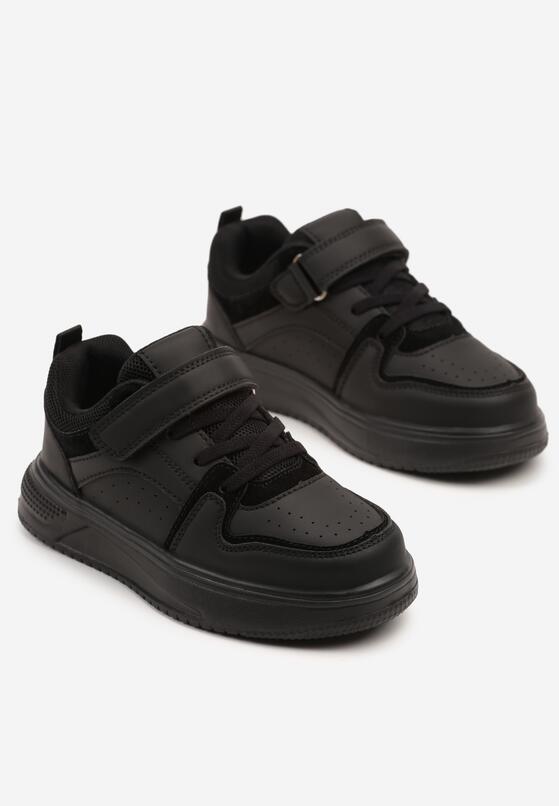 Czarne Buty Sportowe Sneakersy Clibee Ozdobione Perforacją Pareldi 2