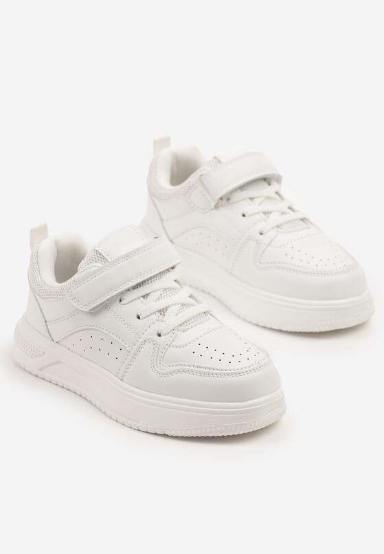 Białe Buty Sportowe Sneakersy Clibee Ozdobione Perforacją Pareldi 2