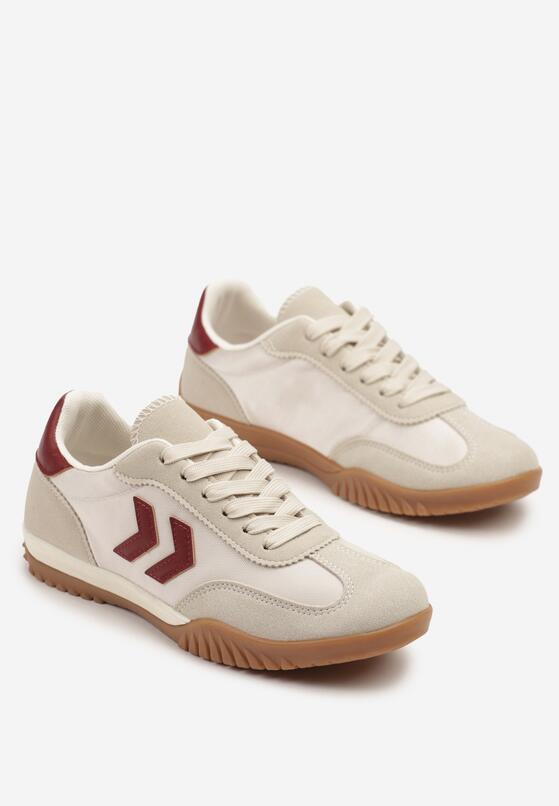 Sneakers Bej cu roșu 5