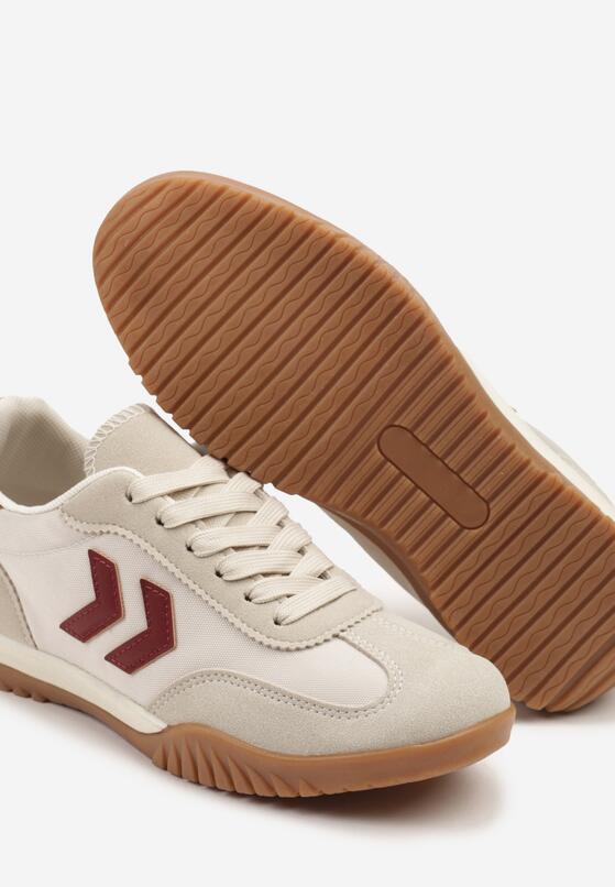 Sneakers Bej cu roșu 6