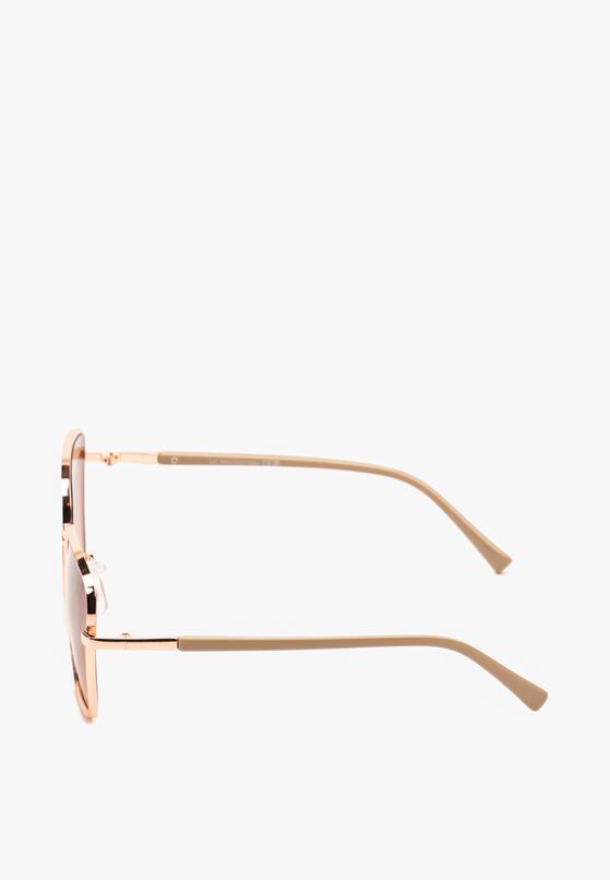 Beżowe Okulary Przeciwsłoneczne z Filtrem UV z Cieniowanymi Szkłami Taleldi 2