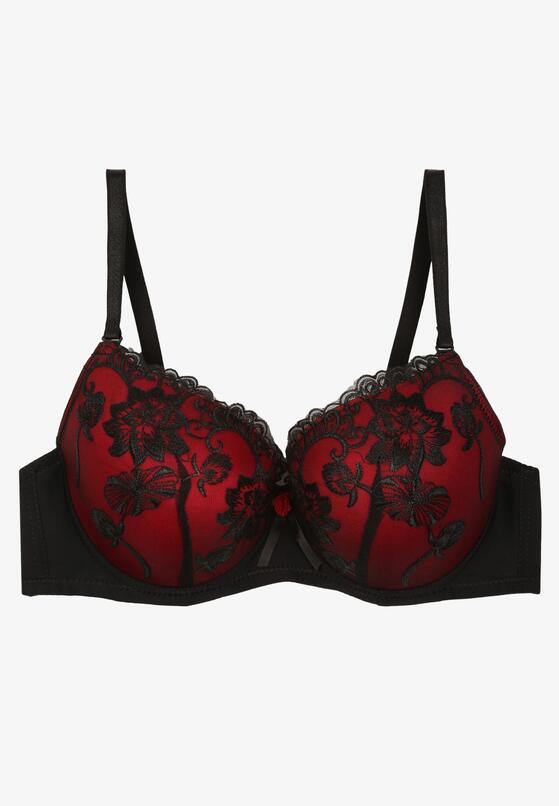 Sutien Negru cu bordo 5