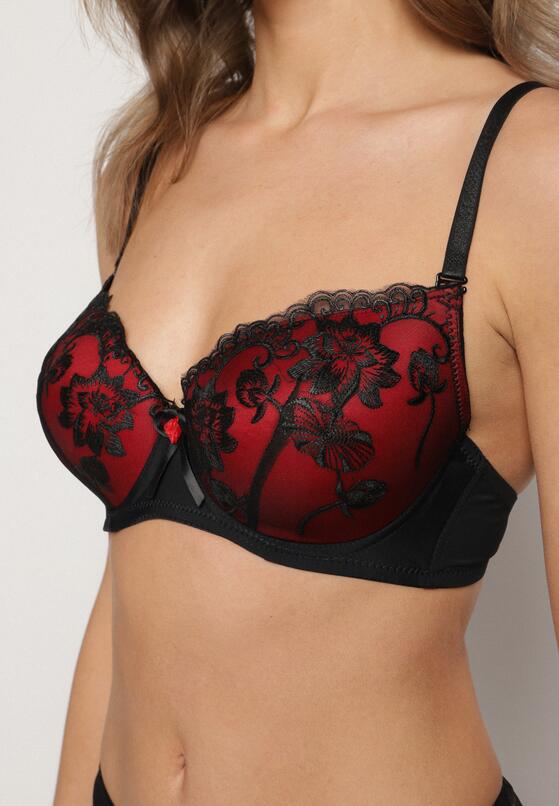Sutien Negru cu bordo 4