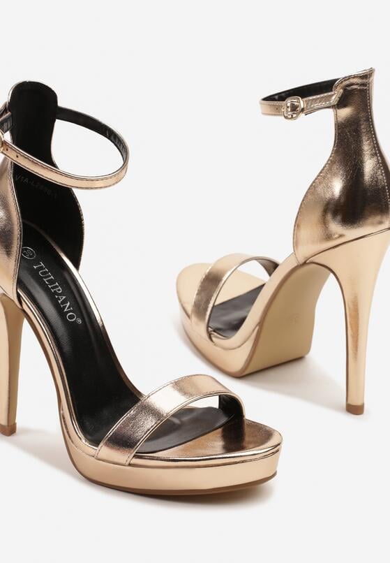 Pantofi stiletto Culoarea șampaniei 6