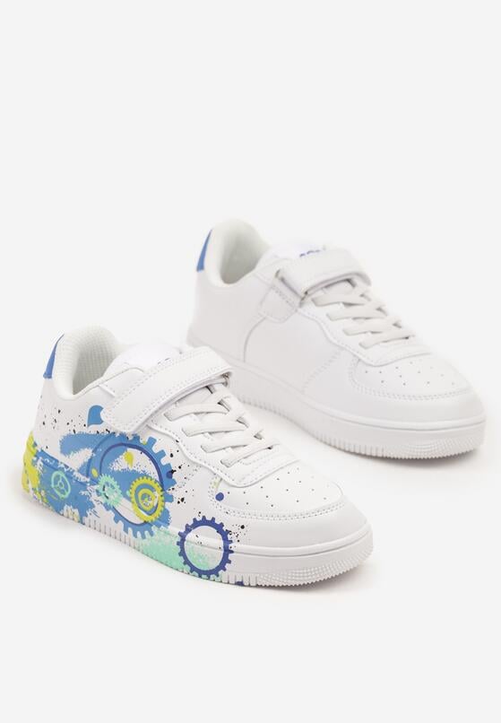 Pantofi sport Alb cu albastru 2