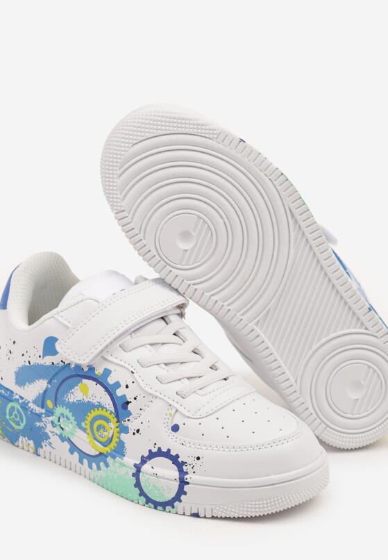 Pantofi sport Alb cu albastru 3