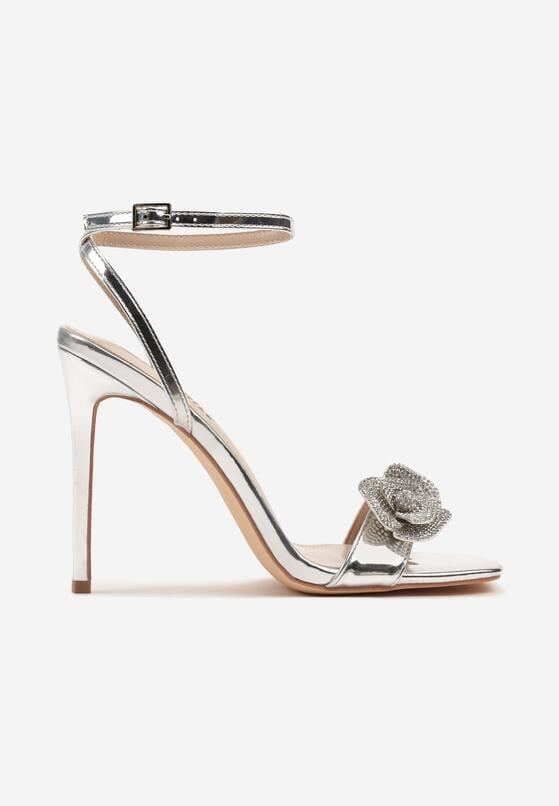 Pantofi stiletto Argintii 4