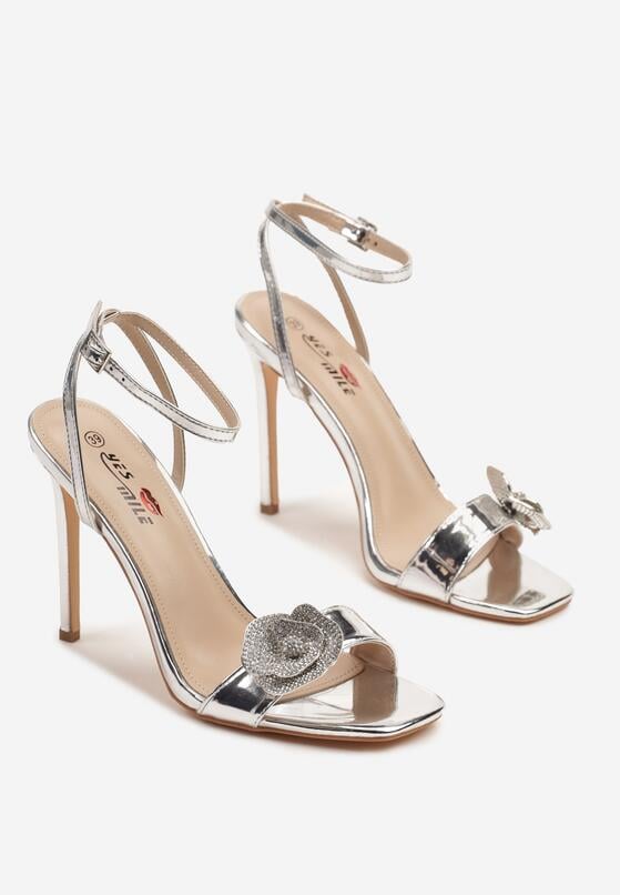 Pantofi stiletto Argintii 5