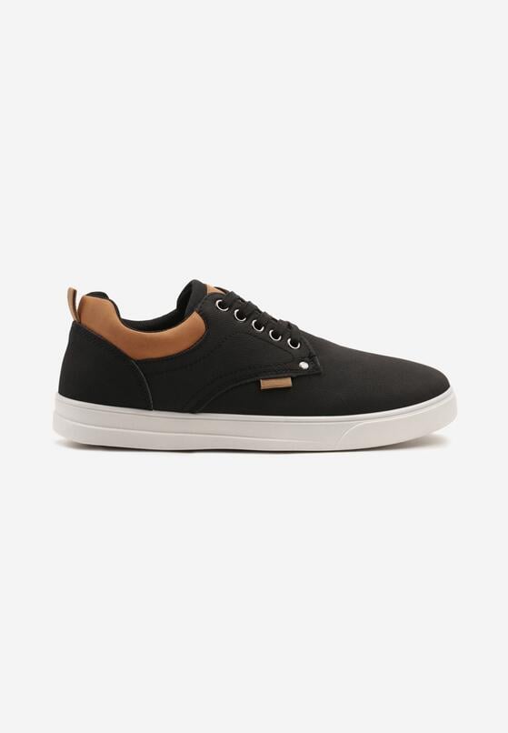 Czarne Buty Sportowe Sneakersy z Kontrastowymi Wstawkami Sonanila 1