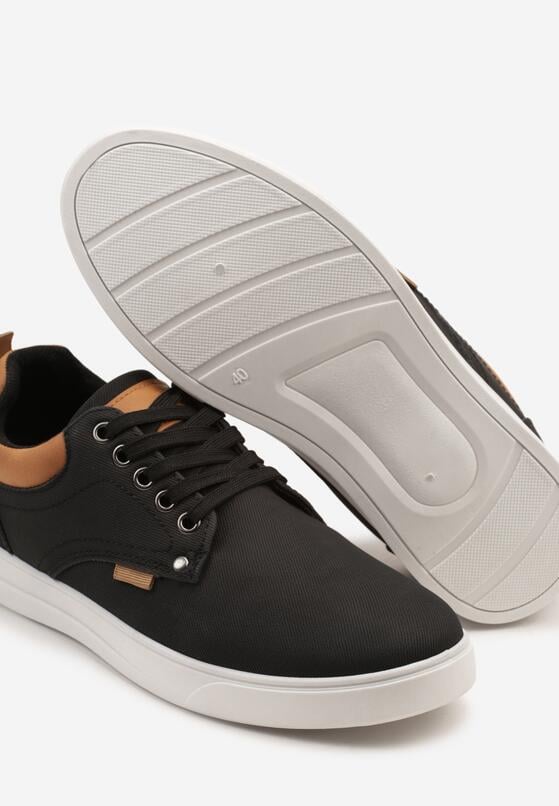 Czarne Buty Sportowe Sneakersy z Kontrastowymi Wstawkami Sonanila 3