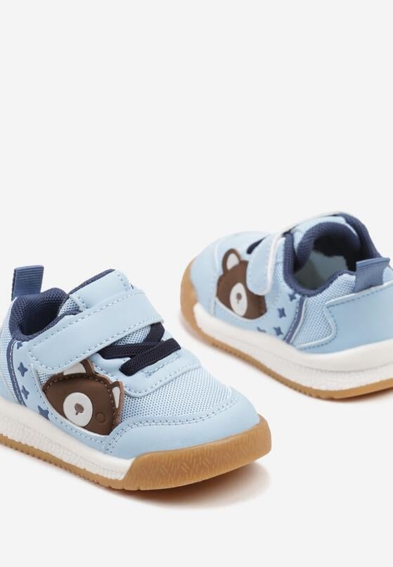 Niebieskie Buty Sportowe Sneakersy z Misiem Sonilia 3