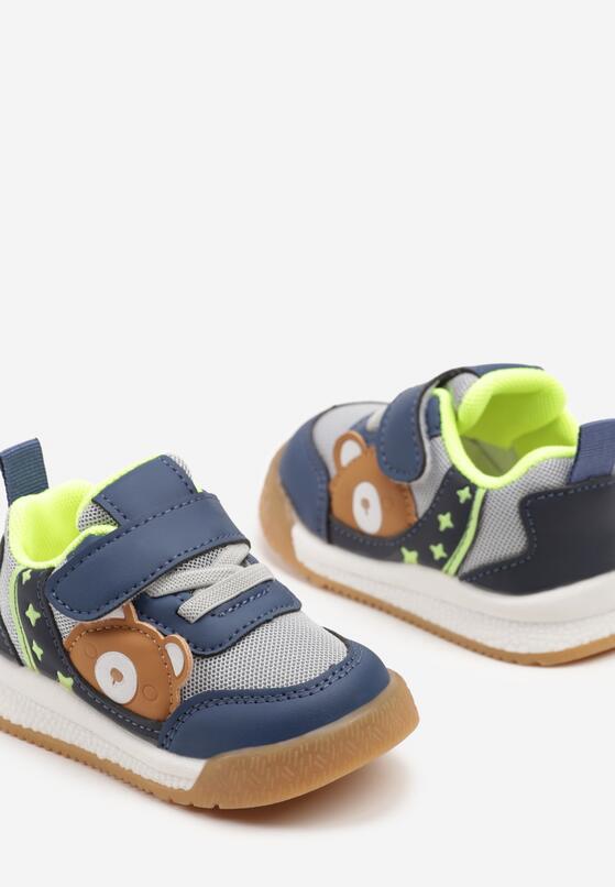 Granatowe Buty Sportowe Sneakersy z Misiem Sonilia 3