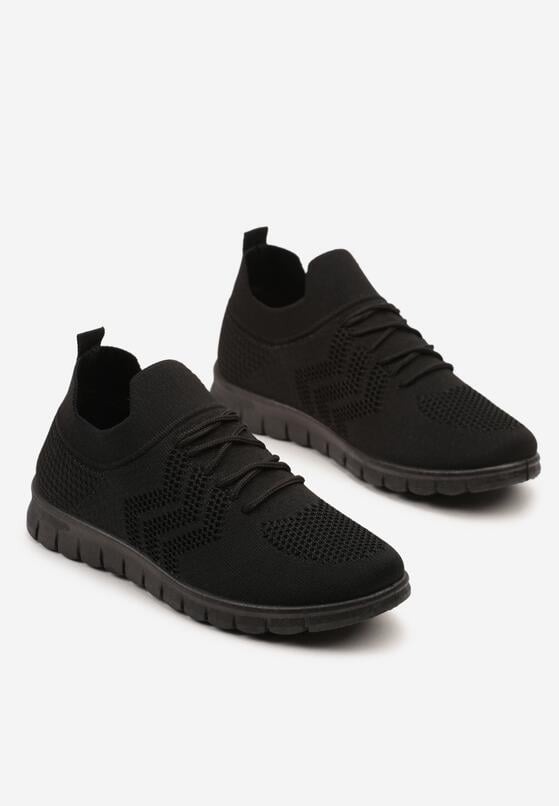 Czarne Buty Sportowe Sneakersy z Siateczkową Cholewką Turiselle 5