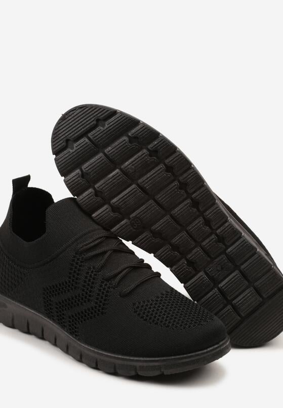 Czarne Buty Sportowe Sneakersy z Siateczkową Cholewką Turiselle 6