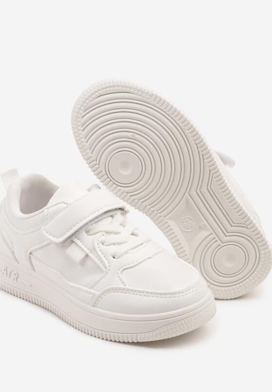 Białe Buty Sportowe Sneakersy z Tłoczoną Cholewką Diviria 3