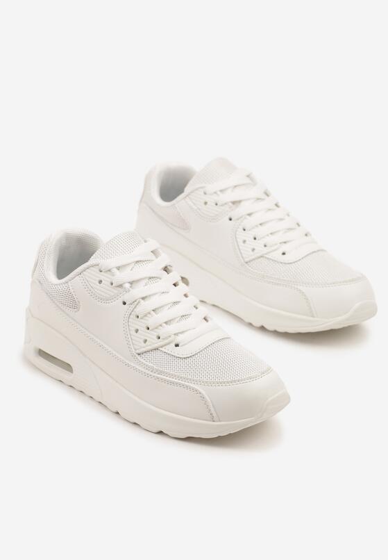 Białe Sneakersy na Podeszwie z Poduszką Air Divorra 5