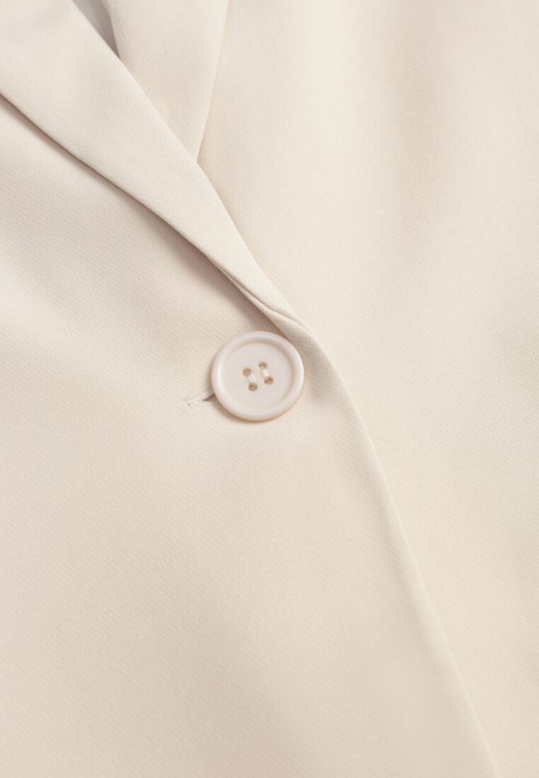 Beżowa Marynarka Ozdobiona Imitacją Kieszeni Sovzedi 8