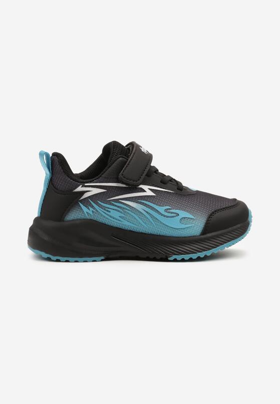 Czarno-Niebieskie Buty Sportowe Zapinane na Rzep z Efektem Ombre Tellivra 1