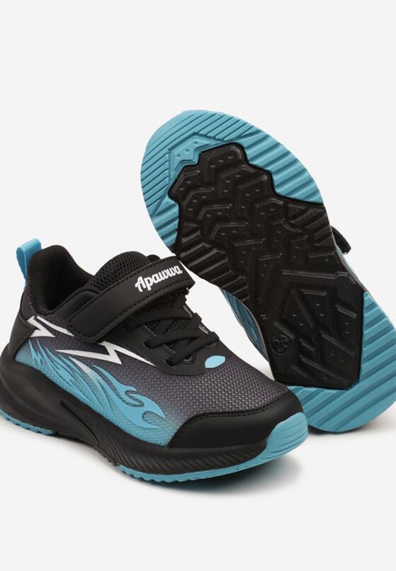 Czarno-Niebieskie Buty Sportowe Zapinane na Rzep z Efektem Ombre Tellivra 3