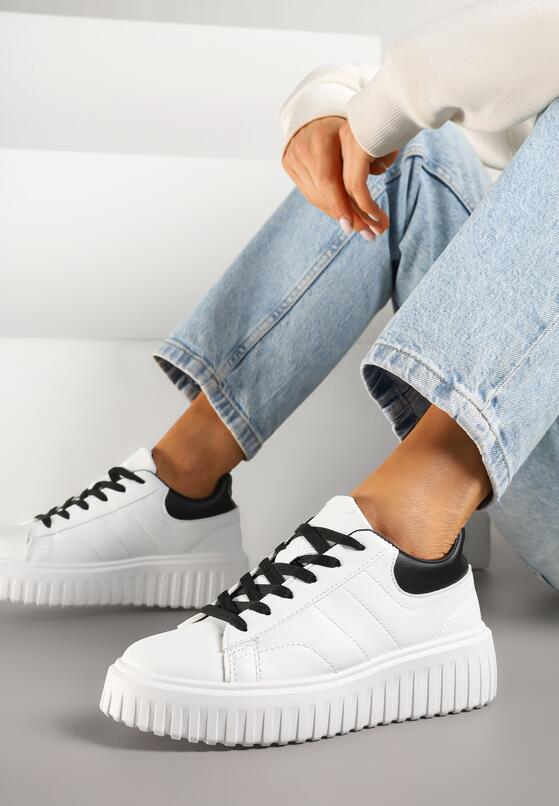 Sneakers Alb cu negru 2